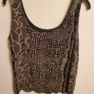 Private Edition by Chico's shell tank evening top Animal print Size 2